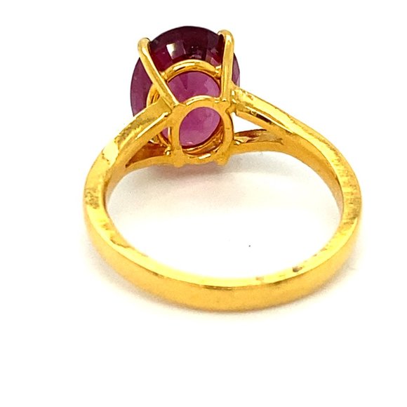 GIA Certified Spinel 5.50ct Solid 22K Gold Ring - Picture 4 of 7